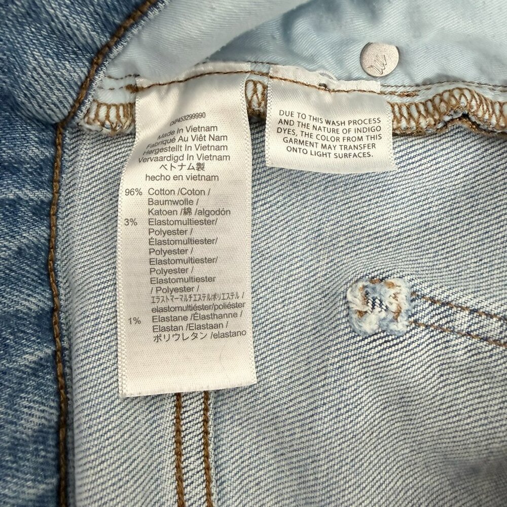 Madewell The Perfect Vintage Straight leg High Rise Diztressed Jeans Sz 30 - Picture 11 of 11